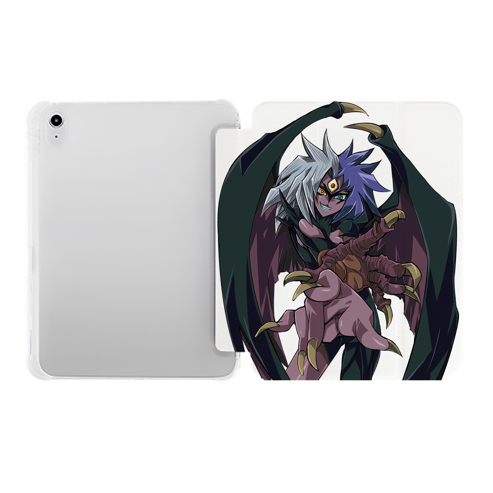 （画像用） 遊☆戯☆王 Yu-Gi-Oh! IPad ケース ペン収納付き 三つ折りスタンド PUレザー×シリコン 対応機種9.5/10.5/10.9インチ